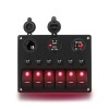 Car Dual USB Cigarette Lighter Voltage Display with Overload Protector 6 Gang Combination Switch Panel - Red Light