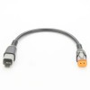 Elecbee Dt06-2S To Dt06-2P Lead Two Way Plug With Cable 0.1M