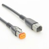 Elecbee Dt06-2S To Dt06-2P Lead Two Way Plug With Cable 0.1M