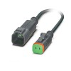 Elecbee DT06-2P Male to DT06-2S Female Ip67 Molded Cable 10cm
