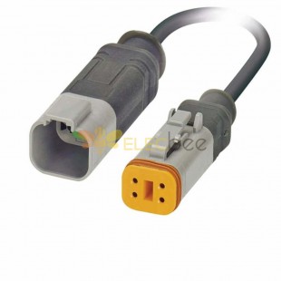 Elecbee DT06-4P-Stecker auf DT06-4S-Buchse, IP67-geformtes Kabel