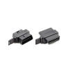 OBD2 16 Pin Female to Dual OBD2 16 pin Male Angaled Pass Through Diagnostic Cable 0.1M