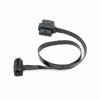 OBD2 16 Pin Female to Dual OBD2 16 pin Male Angaled Pass Through Diagnostic Cable 0.1M