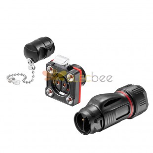 Bd20 Plastic Shell Waterproof Aviation Connector Quick Plug Power Signal 2-Core Male Plug And Female Socket Industrial Equipment Connector