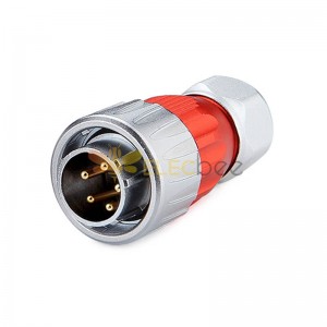 DH20 5 Pin Male Plug Metal M20 Extension Cable Ends Ac 500V 25A Heavy Duty Welding Connector Adapter For Solar Pv