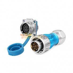 DH24 12 Pin 400V 10A Female Socket Male Plug Metal Shell Aviation Connector Power Cable Electrical Plug Socket Waterproof For Led Charge Port