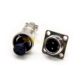 GX12 2Pin Metal Aviation Panel Mount Male Female Socket Plug Wire Cable Connector