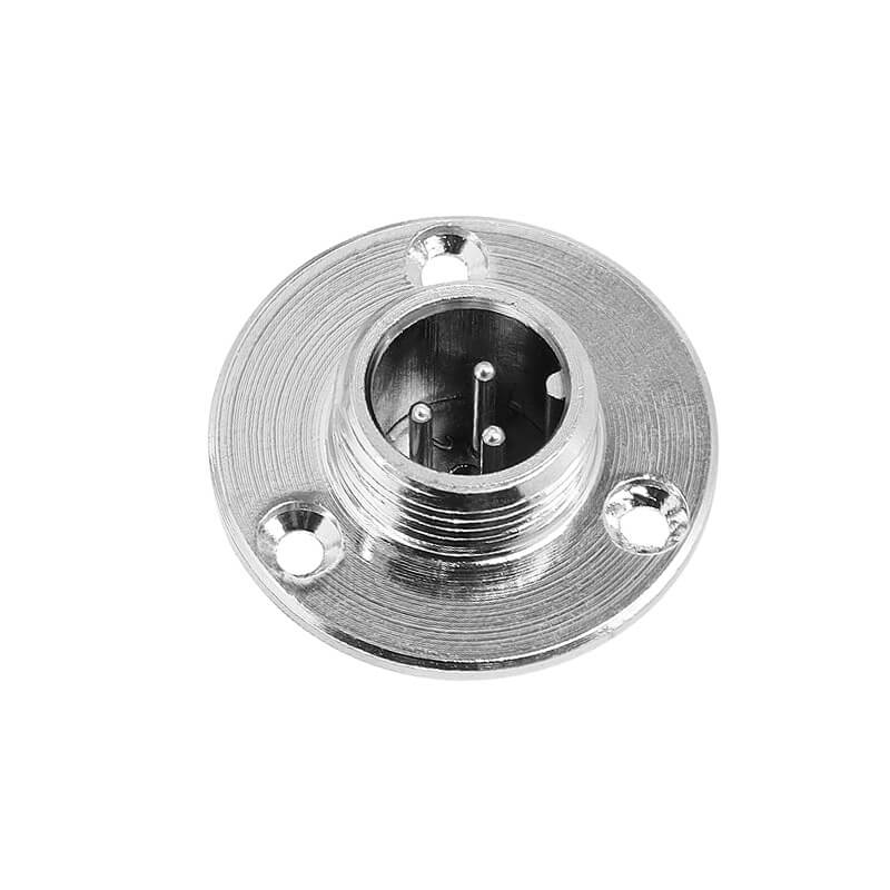 GX12 Connector 3pin Male and Female 3 Hole Circular Flange Aviation Plug and Socket Solder Type