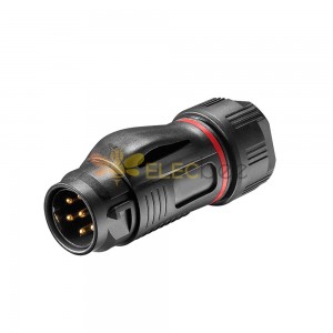 Male Plug Plastic Shell Industrial Connector Bd20 Waterproof 7-Pin Aviation Cconnector
