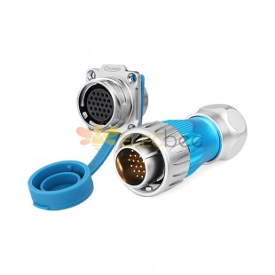 Zinc Alloy DH24 IP67 Waterproof Aviation Connector M20 24 Pin Male Plug Female Socket Connector For Auto Diagnostic Tools 150V 5A Formal Mount