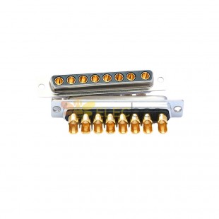 DB 8W8 Female Straight Solder Gold Plated Machine pin with Bracket