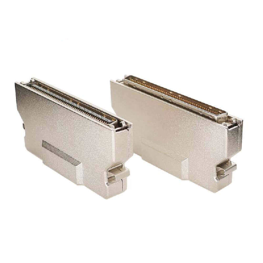 IDC SCSI-2 100 针公直型连接器带金属外壳的闩锁
