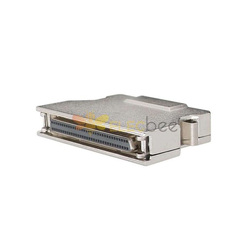 SCSI 68 Pin HPDB Type Female Connector Latch Lock Metal Shell 1.27mm Pitch IDC Type for Cable