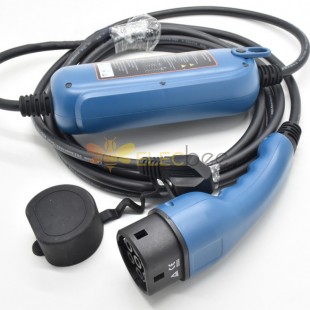 IEC 62196-2 AC Charging Plug 16A 250V Three Phase EV Charger Mode 2 with 5 Meters Cable For Vehicle End