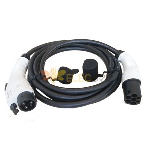 模式3充电桩到车端SAE J1772转 IEC62196标准单相交流充电插头16A 250V