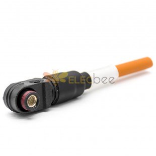 High Volatage Surlock Connector Cable Female Right Angle Plug 8mm 1 Pin 200A Plastic Black IP67 Waterproof