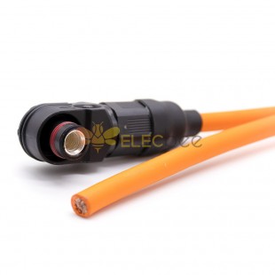 IP67 водонепроницаемый разъем для хранения энергии Женский 120A сильноточный 8 мм 1 контактный пластиковый черный кабель прямоугольная вилка 30 см 25 мм2