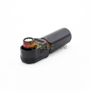 12mm Energy Battery Storage Connector Surlok Plug Male Right Angle 250A 70mm2 IP67 Black