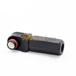 60A 儲能電池連接器 Surlok 插頭公頭直角 6mm 10mm2 IP67 黑色