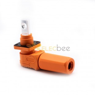 6mm 储能电池连接器 Surlok 插头公头直角 100A 16mm2 IP67 橙色