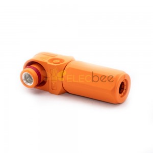 6mm Energy Battery Storage Connector Surlok Plug Male Right Angle 120A 25mm2 IP67 Orange