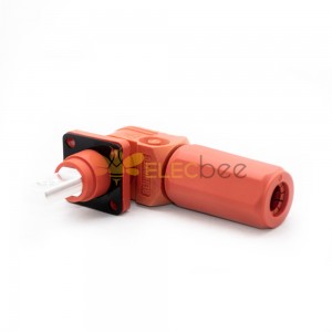 IP67 Enerji Pil Depolama Konektörü Surlok Fiş Erkek Dik Açı 60A 6mm 10mm2 Kırmızı