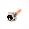 High Voltage Interlock Connector 2 Pin 3.6mm 35A Straight Metal HVSL Socket IP67 For Cable 0.1m