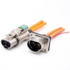 Yüksek Gerilim Kilitleme Konektörü 2 Pin 3.6mm 35A Düz Metal HVSL Soket ve Fiş IP67 Kablo 0.1 m için