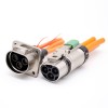 Câble de verrouillage de sécurité haute tension 3.6mm 3 broches 35A prise droite en métal HVSL pour fil 6mm2