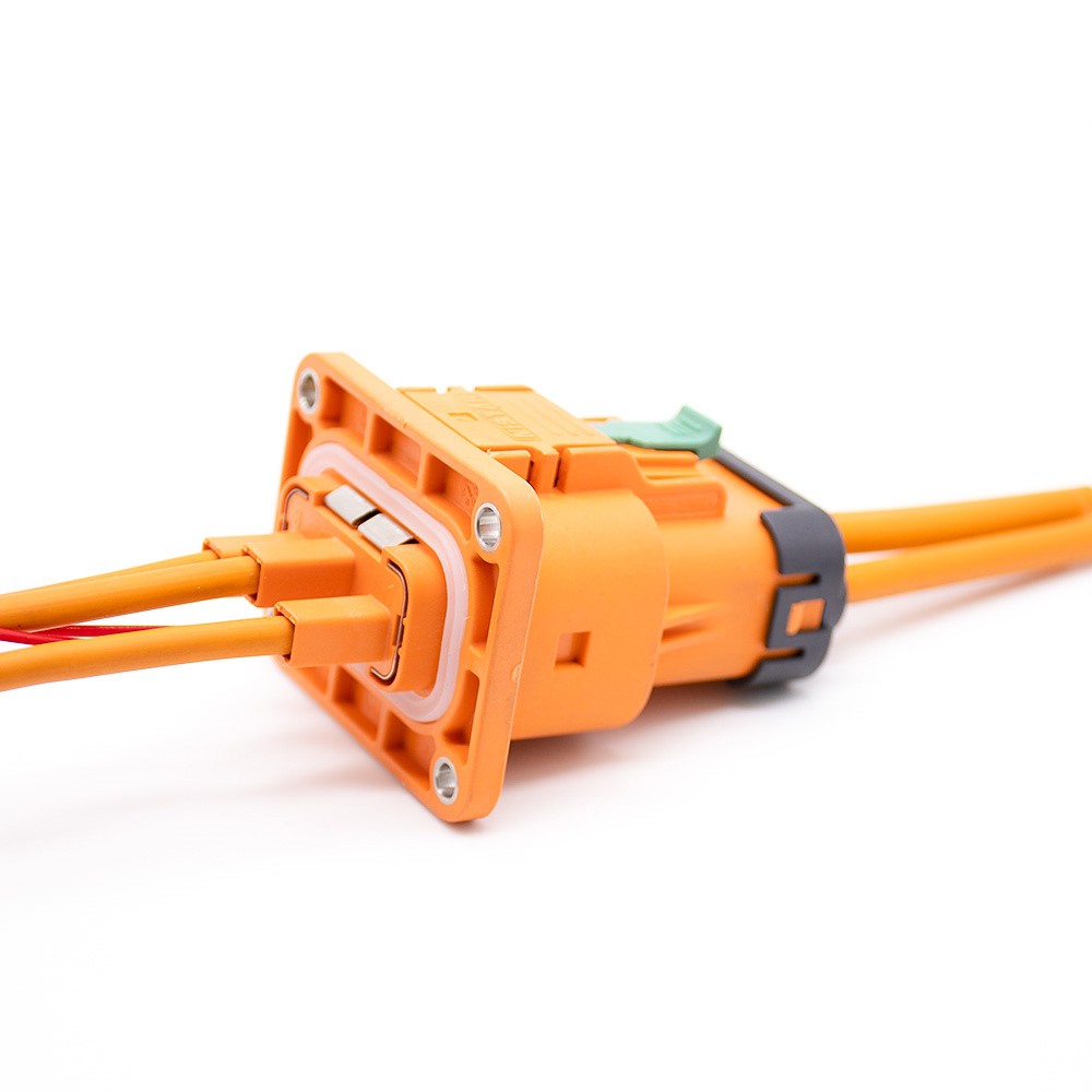 HVIL 连接器电缆 2.8mm 23A 直头 3 针塑料插头适用于 4mm2 电缆 0.1M