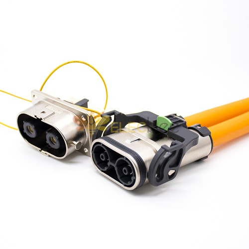 Соединительный кабель HVIL 2-контактный металлический прямой штекер 6 мм 125A IP67 с проводом 25 мм2 0,25 м