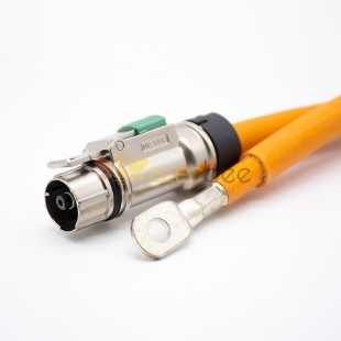 HVIL Connector Cable Straight 1 Pin 125A Waterproof IP67 Metal Plug With Copper Terminal 6mm 25mm2
