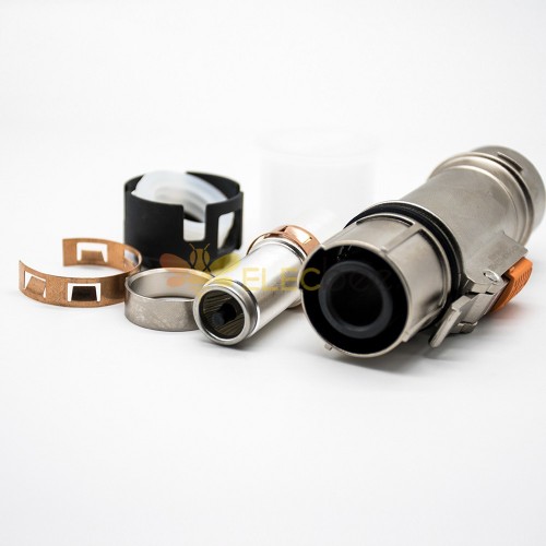 12 mm HVIL-Hochspannungs-Interlock-Stecker, 1-polig, 350 A, gerader Stecker, Metallgehäuse