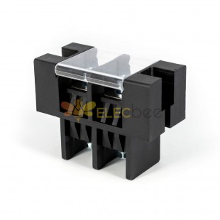 Feed Through Terminal Block 2 Pin 100A 600V 38mm2 Straight Panel Mount
