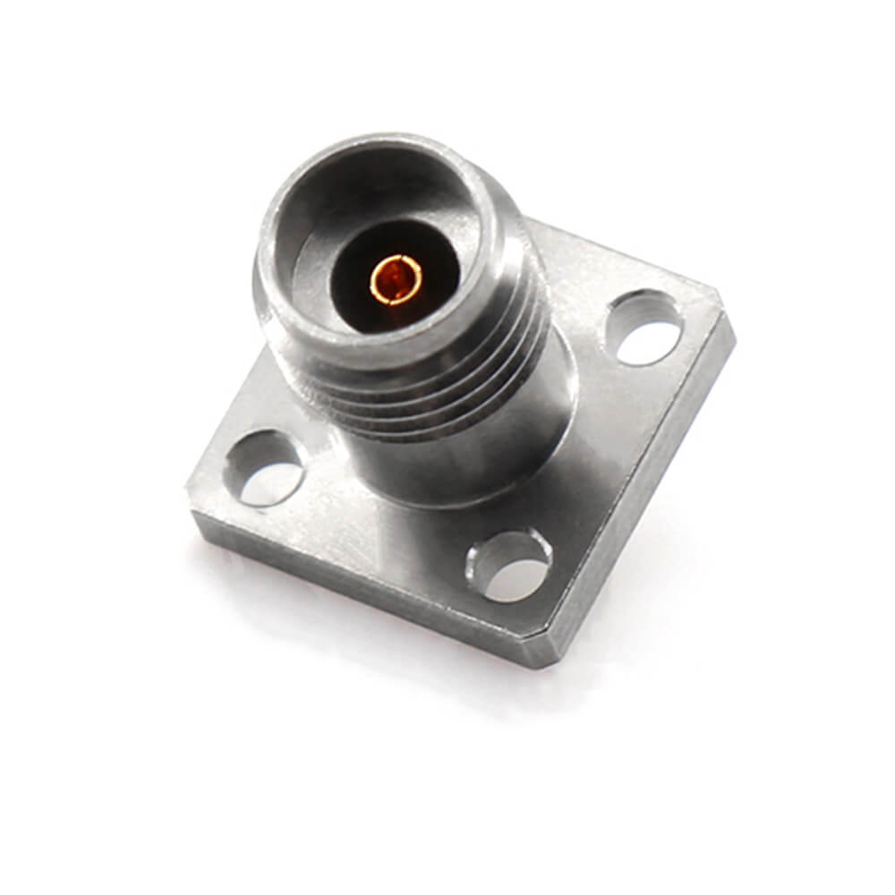 High Frequency 2.92Mm Female 4-Hole Flange Bulkhead Mount Dc To 40Ghz Rf Coax Connector