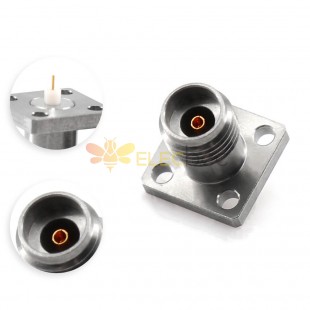 High Frequency 2.92Mm Female 4-Hole Flange Bulkhead Mount Dc To 40Ghz Rf Coax Connector