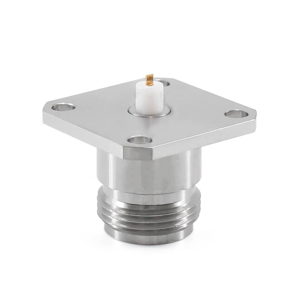 18Ghz Female N-Type Removable 4-Hole Flange Stainless Steel Rf Coax Connector