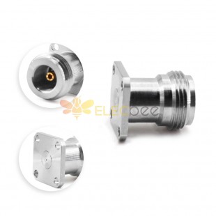 18Ghz N-Type Removable 4-Hole Flange Stainless Steel Rf Coax Connector