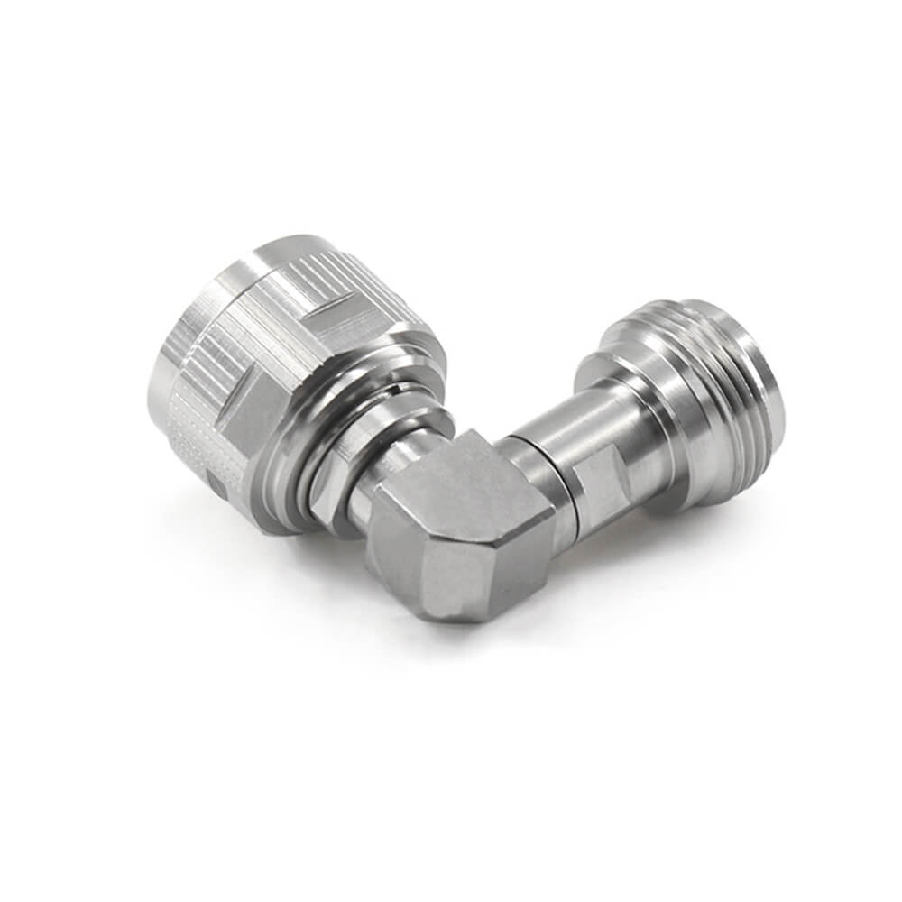 N-Type Right Angle 18Ghz N Male To N Female Stainless Steel Adapter