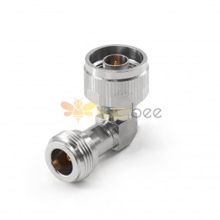 N-Type Right Angle 18Ghz N Male To N Female Stainless Steel Adapter