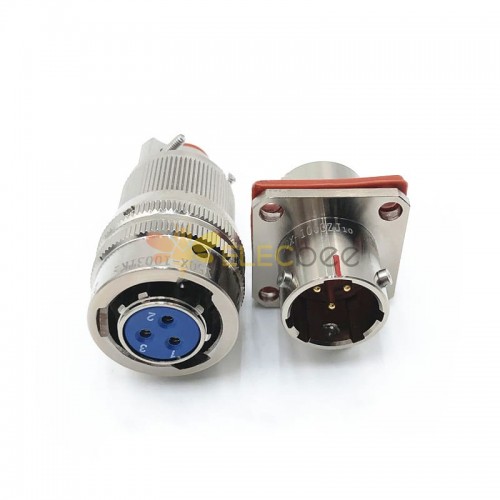 Connecteurs électriques circulaires Y50X-1003TK2 Y50X-1003ZJ10 3 Pin Straight Bayonet Coupling Cable Solder Cup