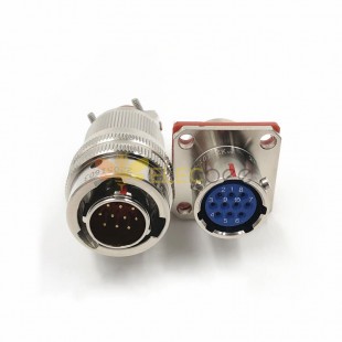 Электрические цилиндрические соединители Y50X-1010TJ2 Y50X-1010ZK10 10-контактный прямой штыковой соединительный кабель для припоя