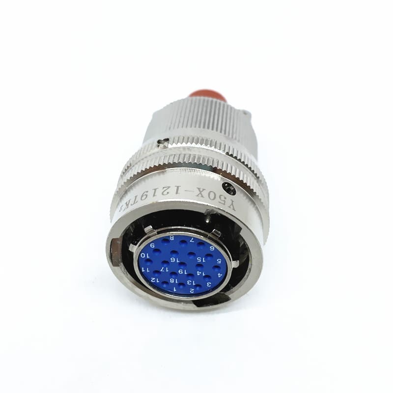 Y50X-1219TK2 19Pin Female Plug Aluminum alloy 12 Shell Size solder Bayonet Coupling Cable Connector