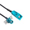 Fakra Female Z Code to Male Z Code with 2-hole Flange Mount Vehicle Extension Cable RG316 10cm