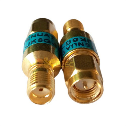 Gold-Plated Brass 2W 6G Attenuator Sma Male Plug To Sma Female Jack Rf Coaxial Attenuator 2W 0-6Ghz 50Ohm 1-30Db Connector