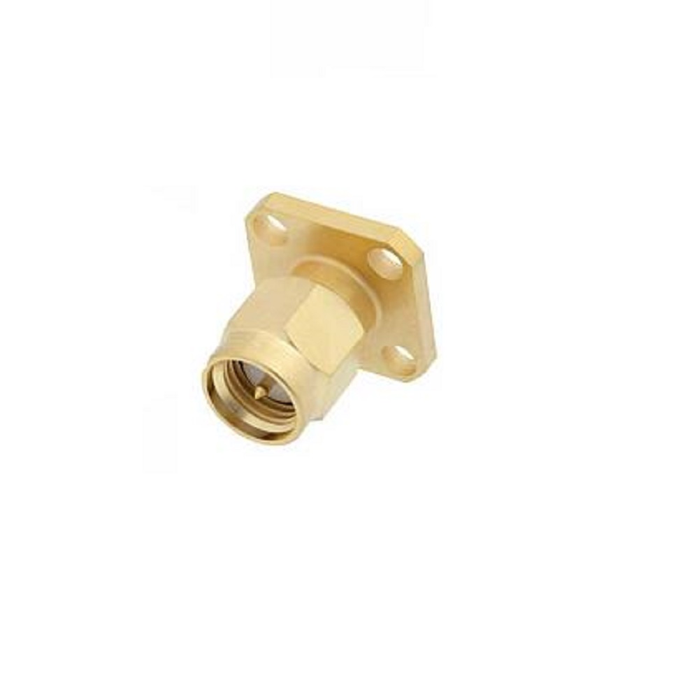 SMA Male 4-hole Flange Plug Semi-Rigid Solder Type for RG405 cable