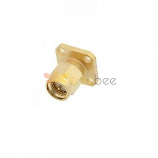 SMA Male 4-hole Flange Plug Semi-Rigid Solder Type for RG405 cable