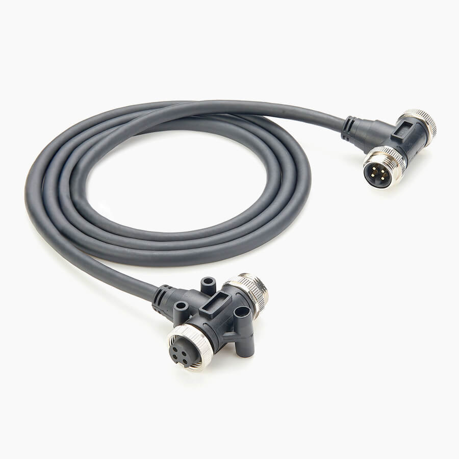 Nmea 2000 7/8" T-Connector T-Type M7/8 Male 4 Pin To M7/8 Female 4 Pin For Marine Ship And Yacht 2Meters