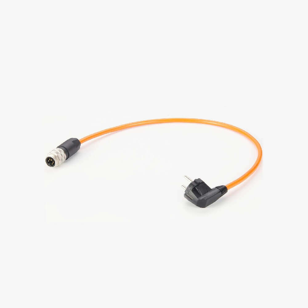 Min Size M7/8" Male 5 Pin To Cee 7/7 Power Plug Extension Cordset Power Cable 0.5M