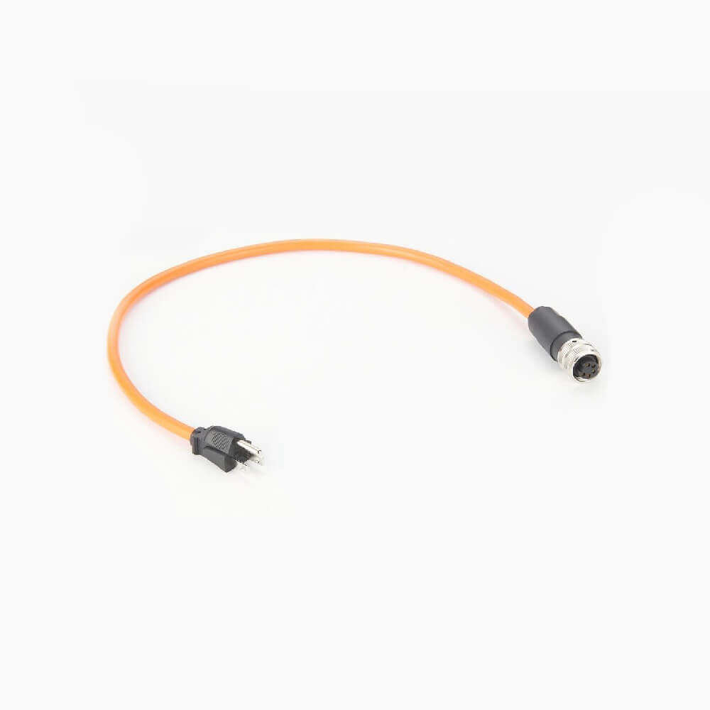 Min Size M7/8" Male 5 Pin To Cee 7/7 Power Plug Extension Cordset Power Cable 0.5M